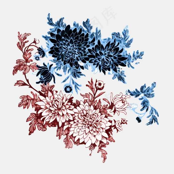 2016手绘花卉超清ps设计素材