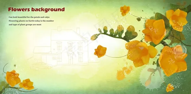 唯美鲜花浪漫背景