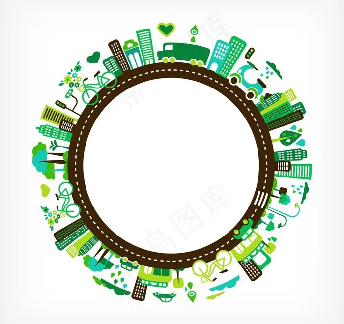 绿色城市环保背景图片eps,ai矢量模版下载