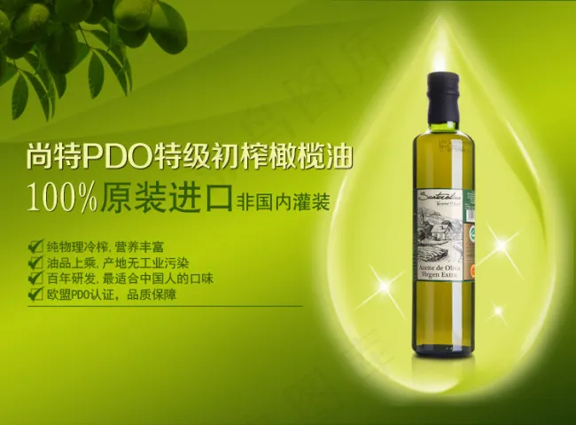 橄榄油描述海报psd模版下载