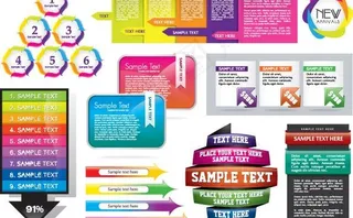 五颜六色的装饰图形矢量素材三