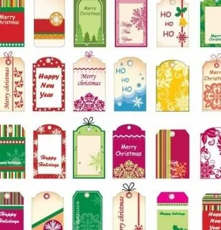 圣诞节矢量门票和标签