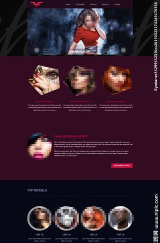 时尚美容造型模板图片