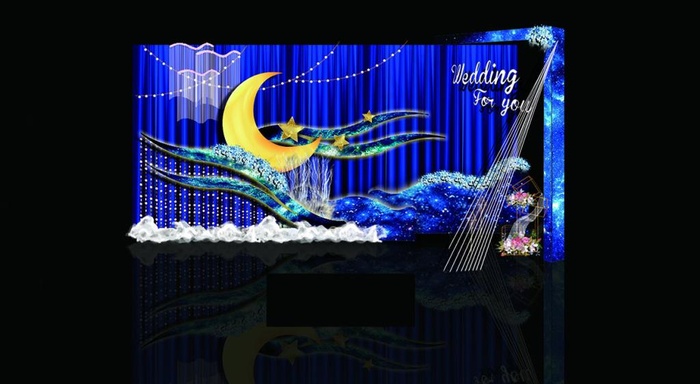 星空婚礼迎宾区效果图