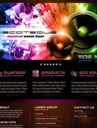 动态网站模板01矢量的趋势