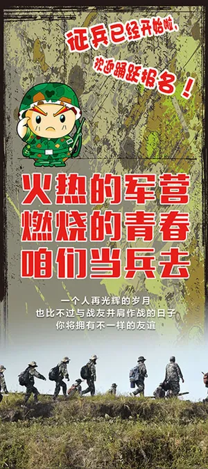 大学生征兵展架