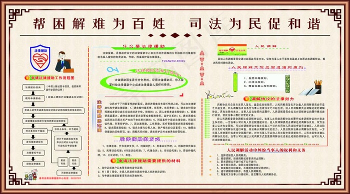 司法局展板cdr矢量模版下载