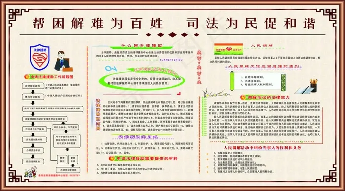 司法局展板cdr矢量模版下载