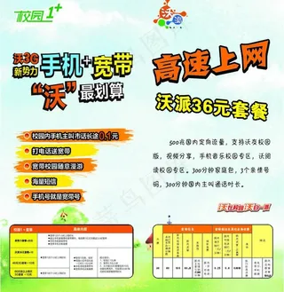 中国联通两折页图片