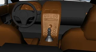 土豪金跑车3D模型