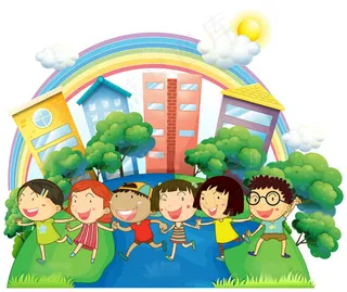 时尚卡通儿童设计矢量素材