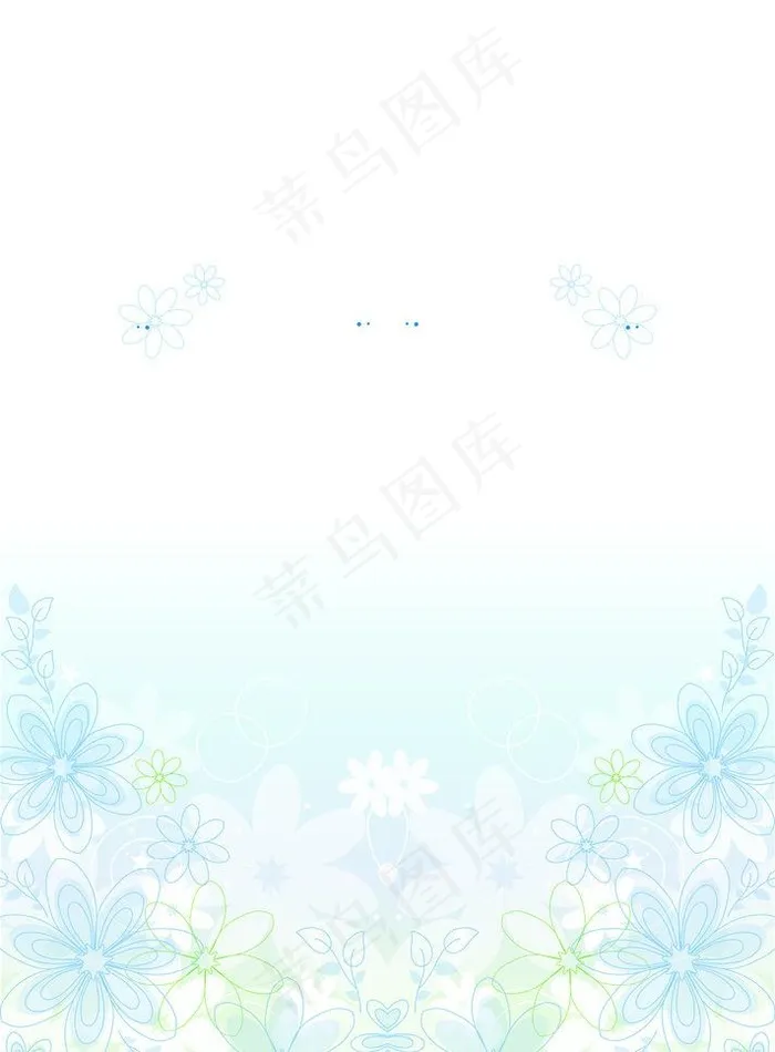 移门蓝色淡雅花纹