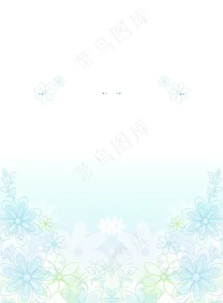 移门蓝色淡雅花纹