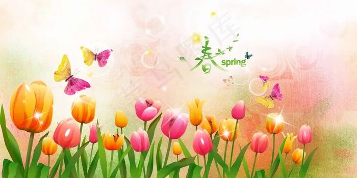 时尚浪漫春天海报(3150X1575(DPI:350))psd模版下载