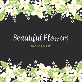 手绘花卉花纹花边矢量设计