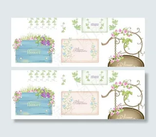 花草花纹边框相框图片