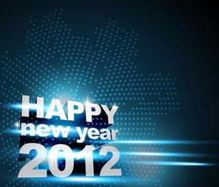 创意蓝色2012新年矢量背景图片
