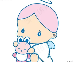 小天使拿玩具图片