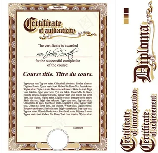 证书模板矢量素材图片