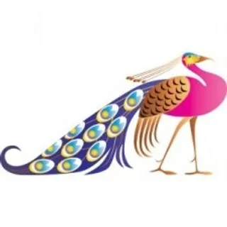 矢量美丽的粉红色的孔雀艺术背景的美