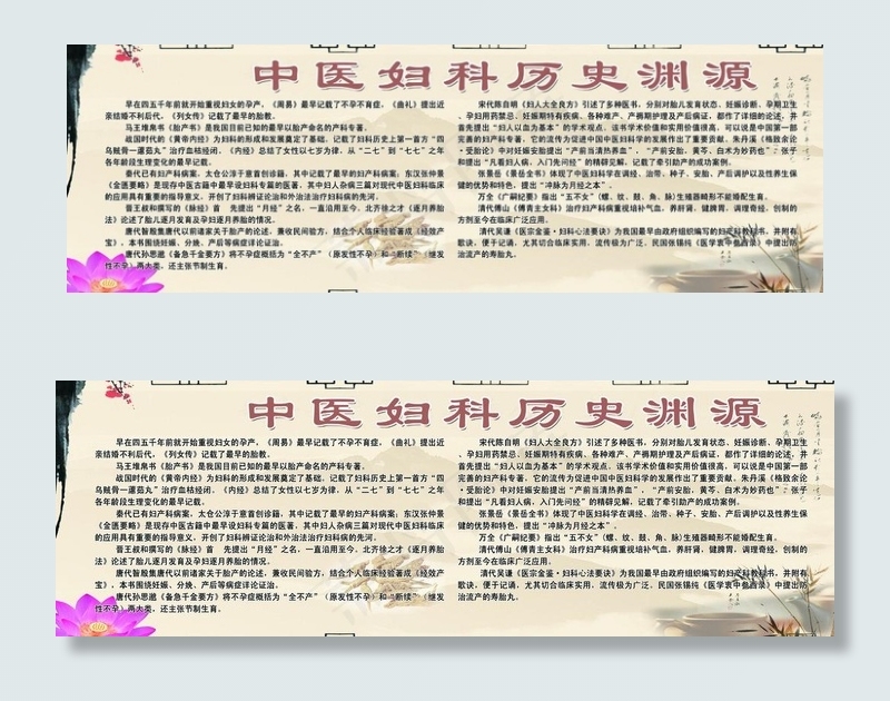 中医妇科历史渊源图片(7370X2835(DPI:72))psd模版下载