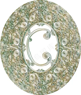 手绘插画矢量字体的字母C