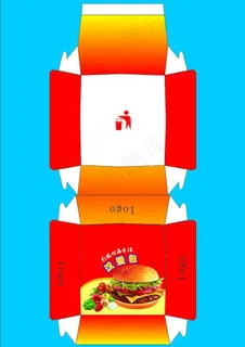 汉堡包包装盒图片