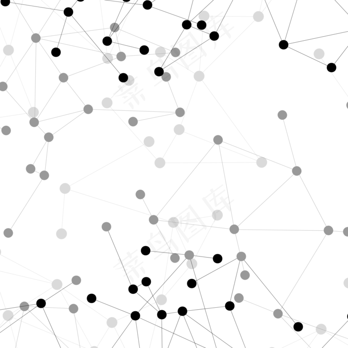 卡通手绘抽象点线科技元素png素材
