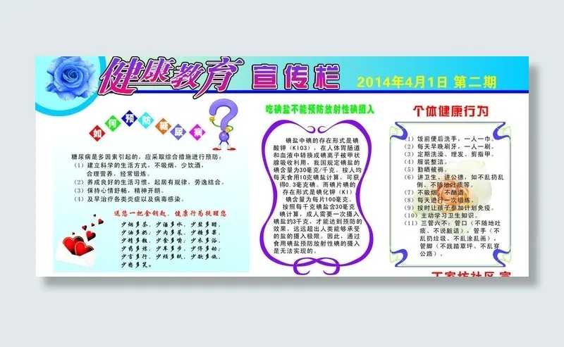 健康宣传板报图片cdr矢量模版下载