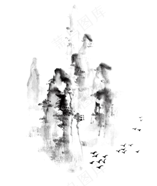 中国风山水水墨