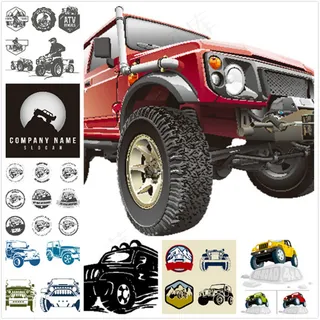 越野车广告插画