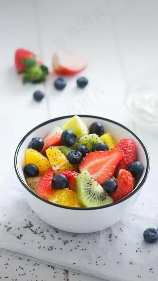 草莓猕猴桃高清摄影图片