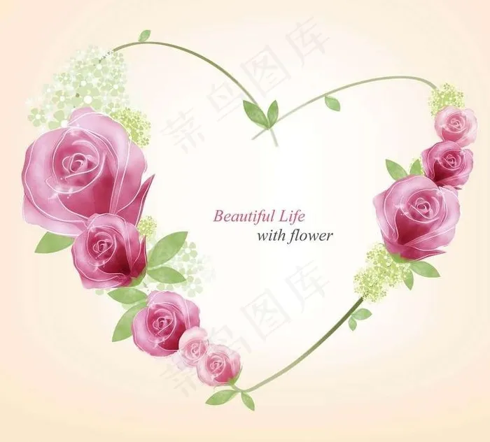 玫瑰鲜花背景图片(4252X4134(DPI:300))psd模版下载