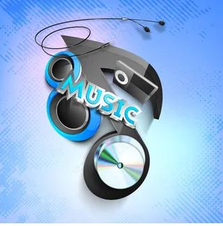 用摘要多彩的音箱设计音乐主题矢量图...