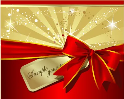 精美红色丝带蝴蝶结