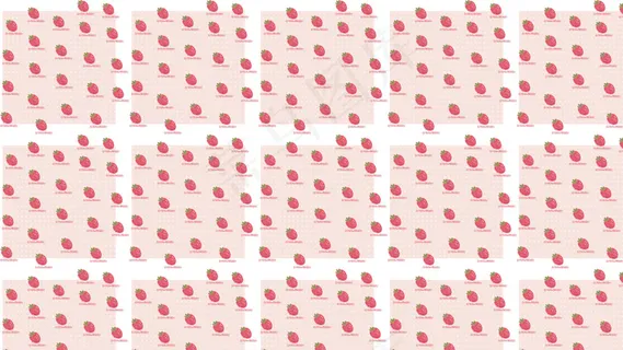 草莓四方连续平铺底纹花纹