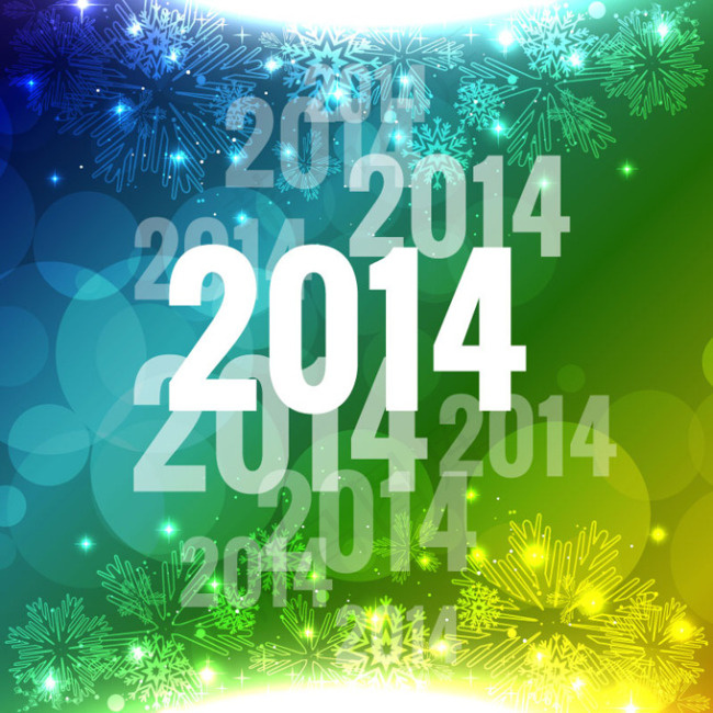 梦幻叠影2014矢量素材 雪花光晕...