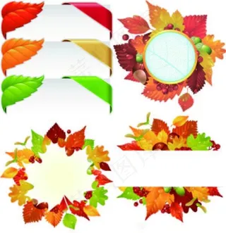 精美秋季边框矢量素材