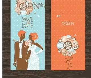 婚礼桌牌矢量设计素材