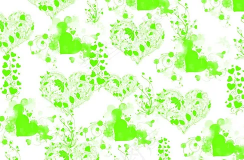心型花纹绿色图片 心型花纹绿色图片