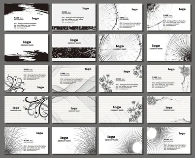 黑白水墨名片设计PSD素材