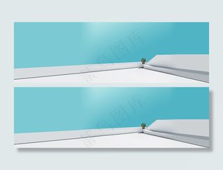 色彩几何立体淘宝海报背景