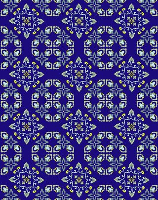 靛青底色米花底纹图片