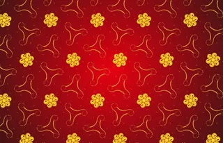 红色花纹图片