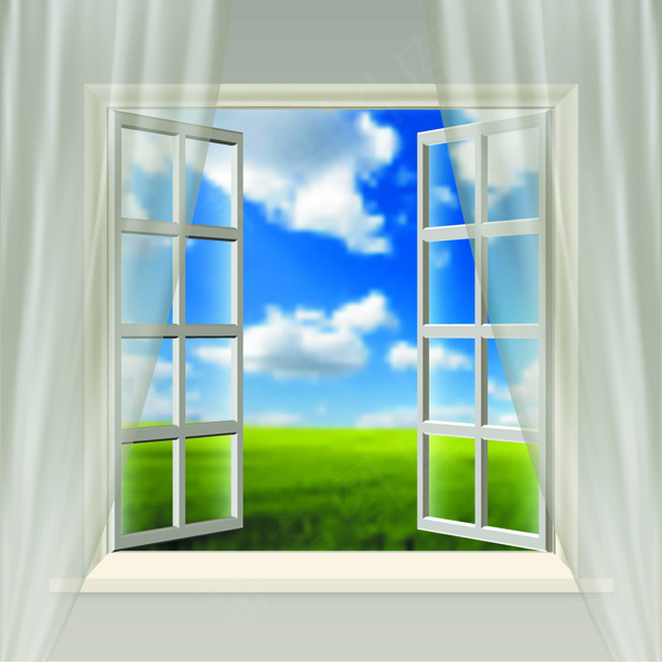 写实窗户与门——矢量素材