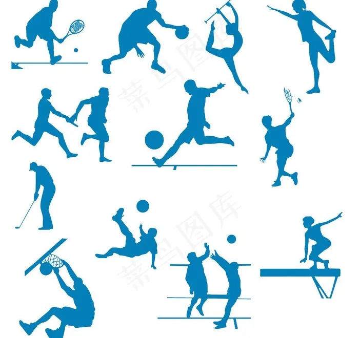 体育项目图片psd模版下载