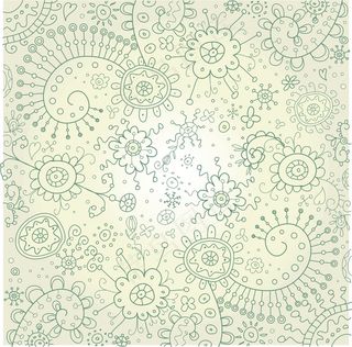 手工绘制的抽象涂鸦和花花边设计矢量...