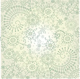 手工绘制的抽象涂鸦和花花边设计矢量... 手工绘制的抽象涂鸦和花花边设计矢量...