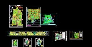 多套小区建筑规划设计总图