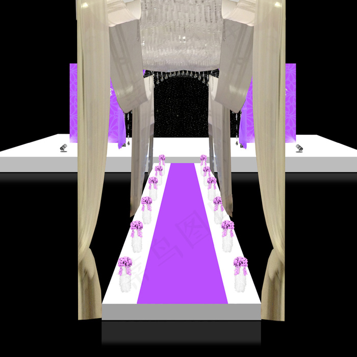 婚礼资料布置图库婚庆背景舞台现场效果图